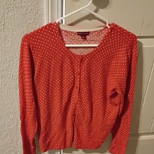 Merona Women's Red Polka Dot Cardigan